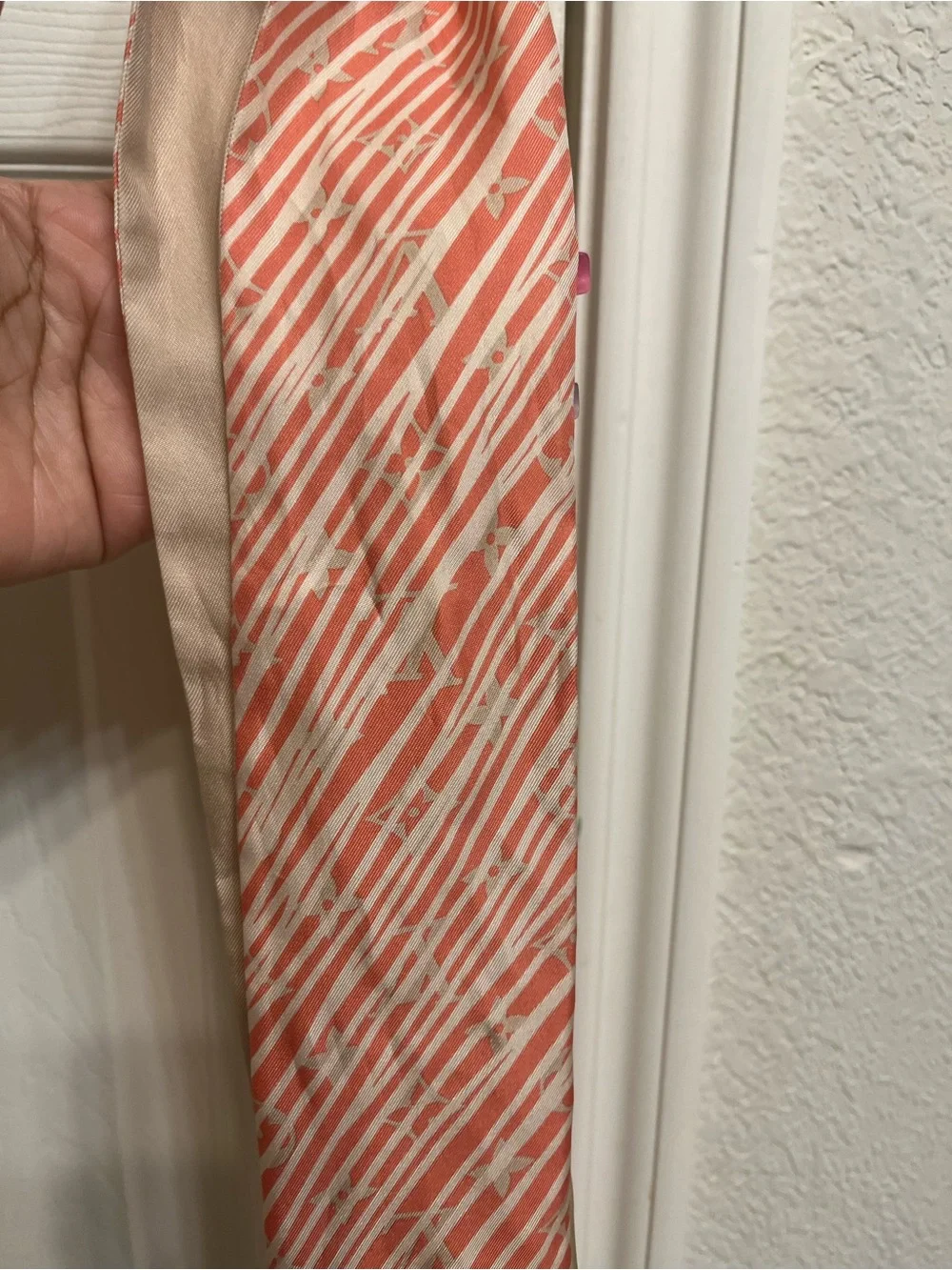 Louis Vuitton Coral, Mint & Lavender Silk Scarf